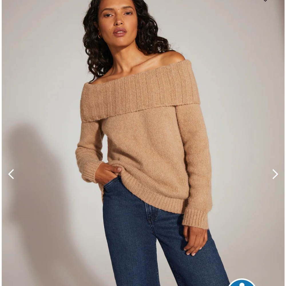 Favorite Daughter Andrea Off The Shoulder Camel Sweater